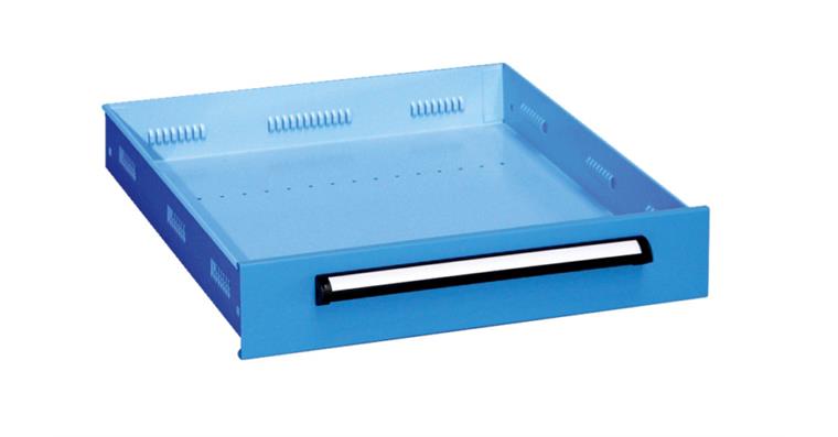 Drawer f. empty housing (cat. no. 82335) front height 60 mm RAL 5012 light blue