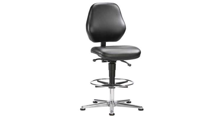 Work swivel chair ESD-Basic glide runners seat height 620-870mm leather cushion