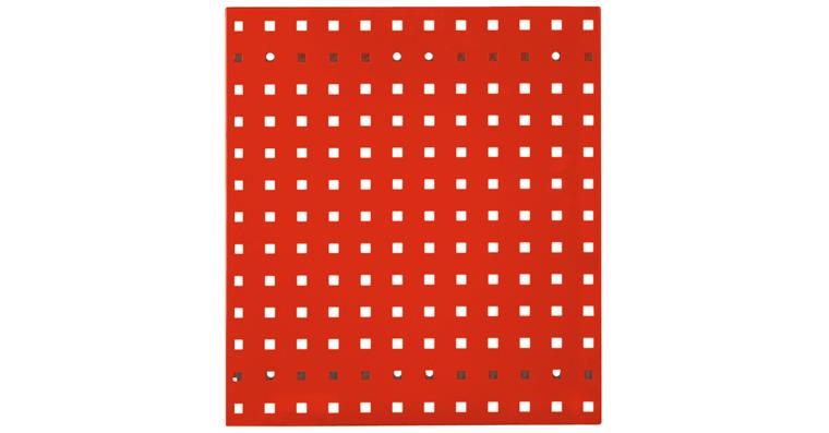RasterPlan perf. plate sheet steel 1.25mm RAL 3020 traffic red WxH 500x450mm