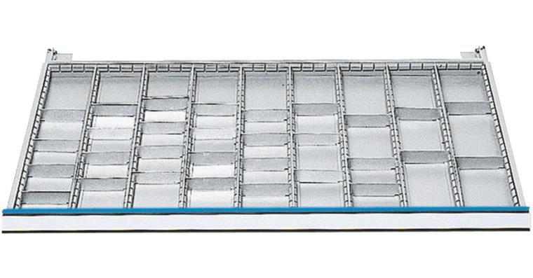 Schubladeneinrichtung Mittelschienen+Trennwände Se. 100/1005 Mo. 1005 H 75 mm