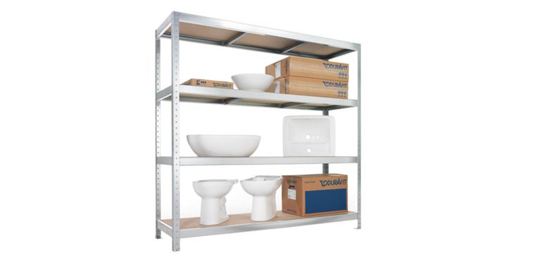 Weitspannregal Speed-Rack verzinkt 2000x2470x400 4 Böden max 0,5t/pro Boden