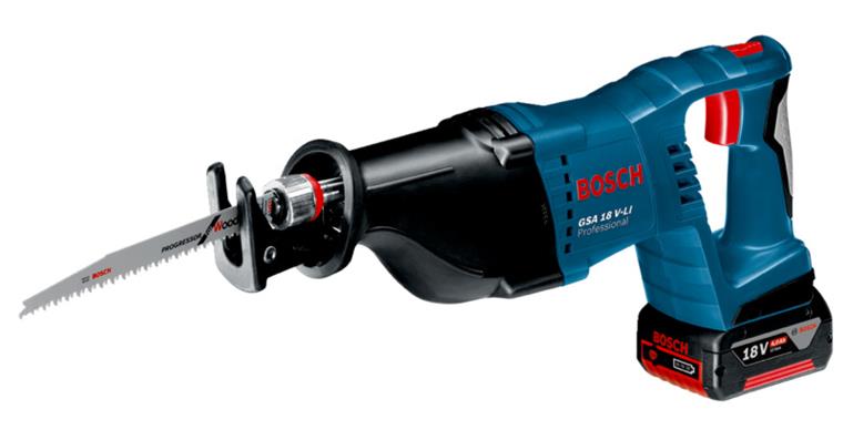 GSA 18 V-LI cordl. sbr saw strk rt 0-2,400/0-2,700 rpm saw strk 28 mm 3.4 kg