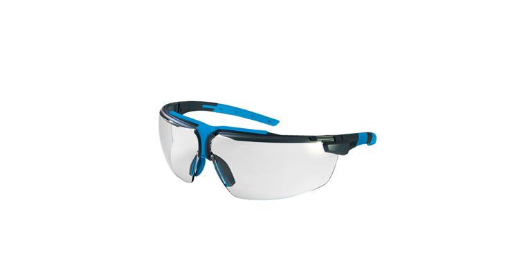 Safety goggles i-3 frame anthracite/blue lens clear UV 400
