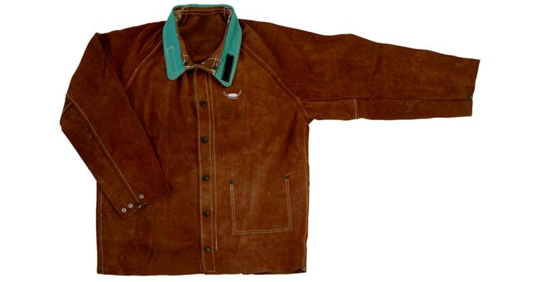 Welder's leather jacket EN ISO 1611:2007 class 2/A1 brown size XXL