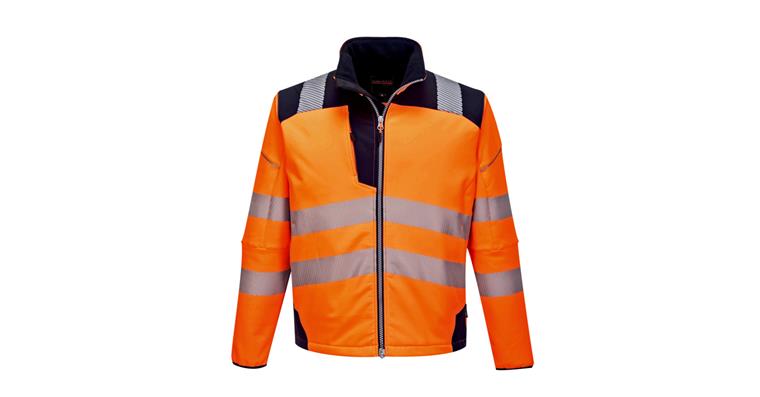 Hi-vis softshell jacket PW3 orange/black class 3 size XXL