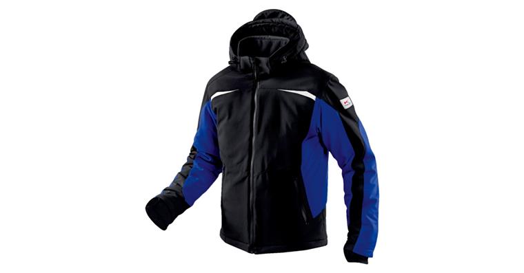 Winter softshell jacket black/cornflower blue size L