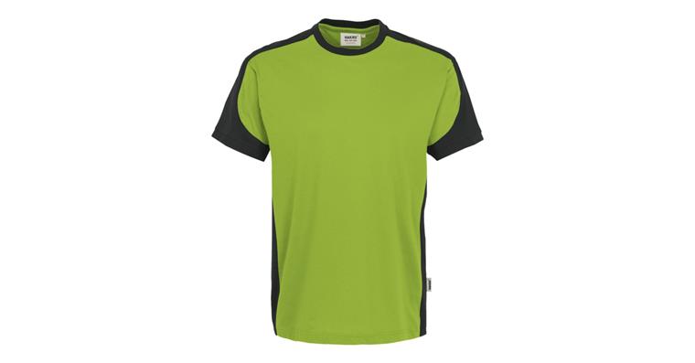 T-shirt Contrast Mikralinar® kiwi/anthracite size M
