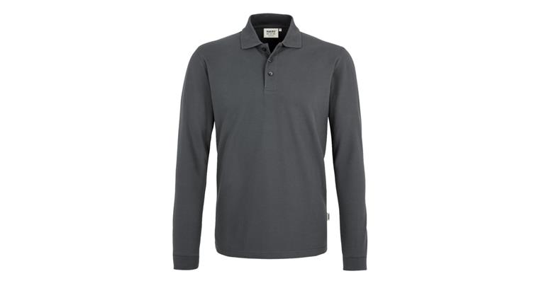 Long-sleeve polo shirt Classic graphite size L