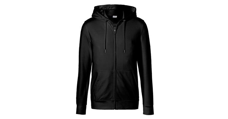 Hooded sweat jacket black size L