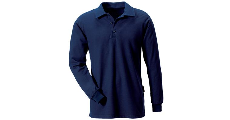 Polo shirt long-sleeved flame-retardant navy size M
