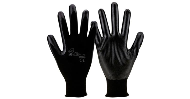 Polyamid-Strickhandschuh Nitril Black VE=12 Paar Gr.7