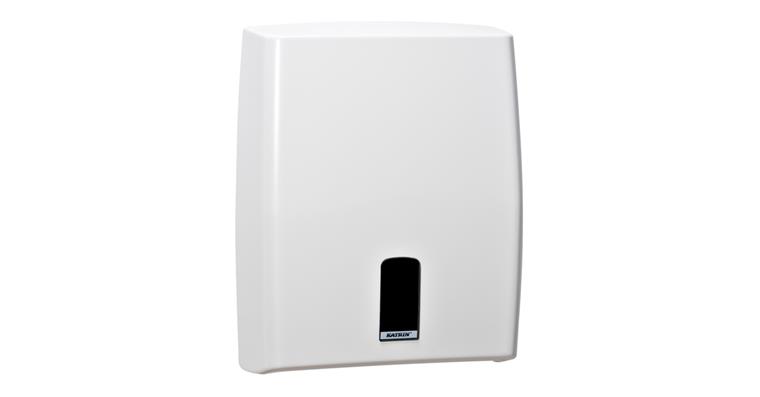 Folding hand towel disp. WxDxH 301x146x450 mm plastic lockable for wall mounting