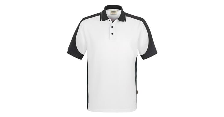 Polo Contrast Mikralinar® weiß/anthr. 2XL