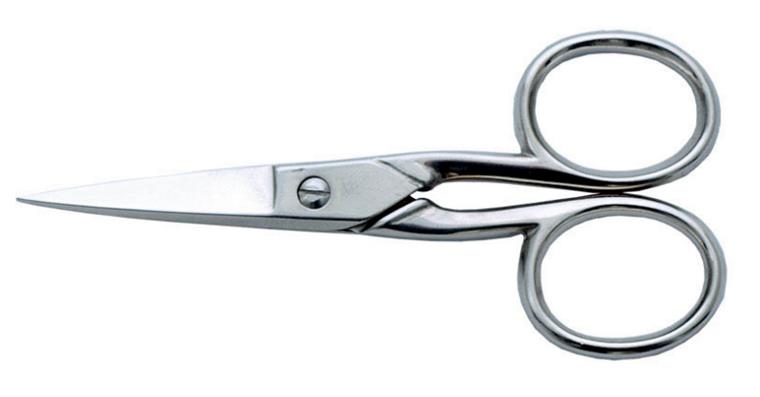 Nail scissors pointed straight 110 mm