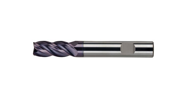 SC end mill 35°/38° DIN 6535HB Z 4 TiAlN dia. 3.0 mm with clamping surface