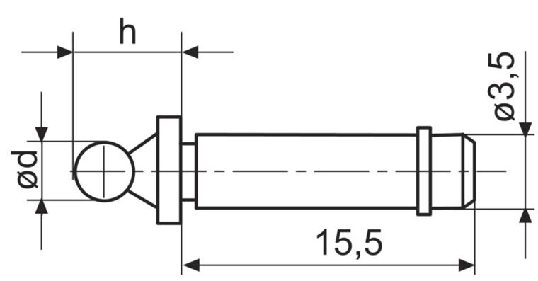 1001742373 HM-Kugelmeßeinsatz für 40Z/890 40 Zk, 6,096 mm