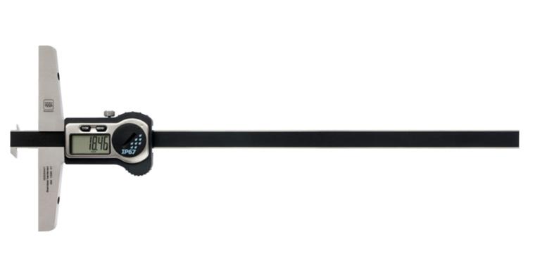 Digital-Tiefenmessschieber TWIN-CAL 0-300 mm mit Doppelhaken und Datenausgang