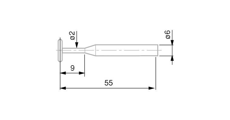 TESA Messeinsatz mit Hartmetall-Scheibe 4,5 mm