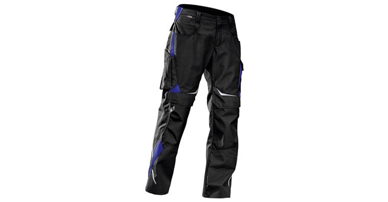 Ladies' trousers PULSSCHLAG black/cornflower blue size 52