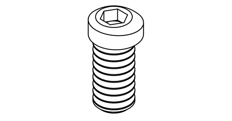 Replacement screw M 10 f. ecc. tensioning clamps art. no. 27222 104 pack = 1 pc.