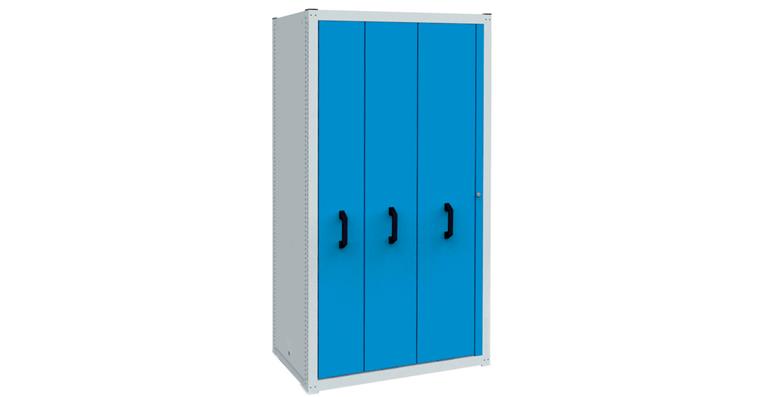 Modul 4 Vertikal-Auszugregal  RAL7035/5010 1049x733x2030 mm