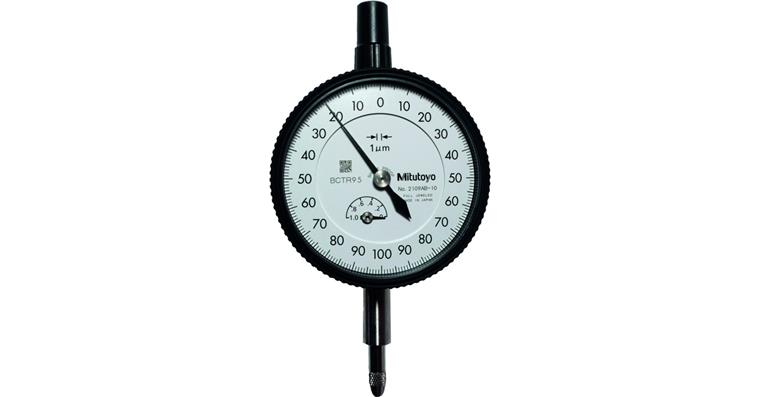 Dial gauge 0.001 mm measuring range 1 mm, jewelled bearing