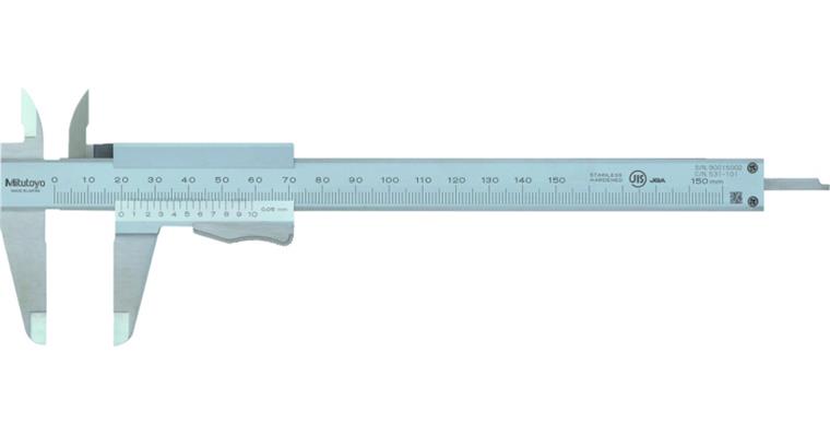 Callipers vernier scale with torque clamping 0-150 mm 0.05 mm metric