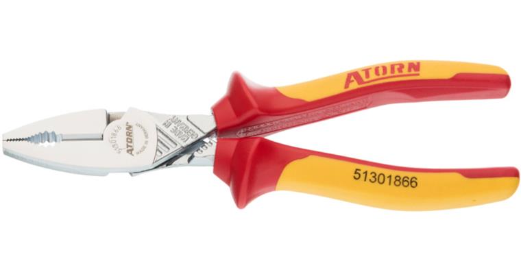 ATORN VDE heavy-duty combination pliers 180 mm, 2C handles