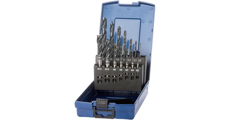 ATORN Maschinen-Gewindebohrer HSSE Satz M3-12 GL+KLB
