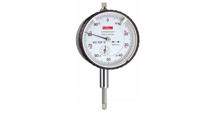 Impact-resistant dial gauge 0.01 mm measuring range 10 mm dia. 58 mm
