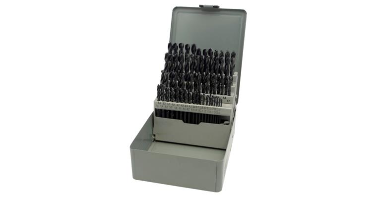 HHW twist drill bit set DIN 338 HSS type N dia. 2-10.0 mm in box