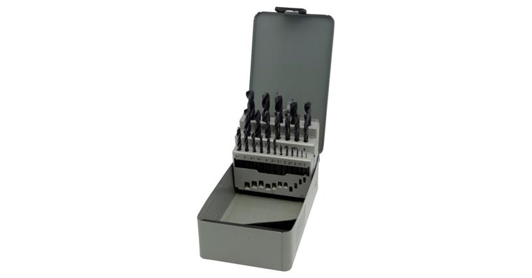 HHW twist drill bit set DIN 338 HSS type N dia. 1-10.5 mm in box