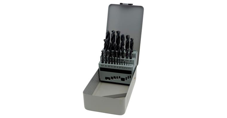 HHW twist drill bit set DIN 338 HSS type N dia. 1-13.0 mm in box