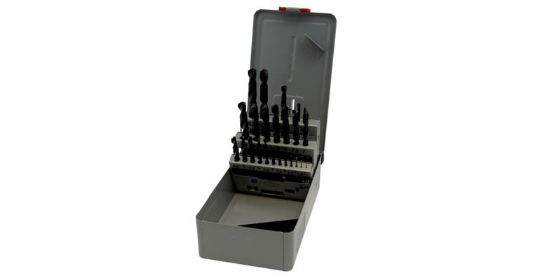 Twist drill bit set DIN 338 type N HSS-E, ground, box 1-10.5 mm inc 0.5 mm