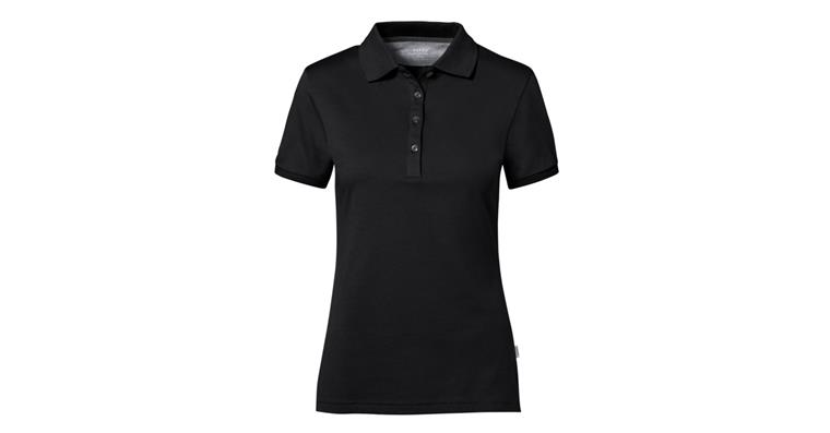 Damen Poloshirt Cotton Tec schwarz Gr. M