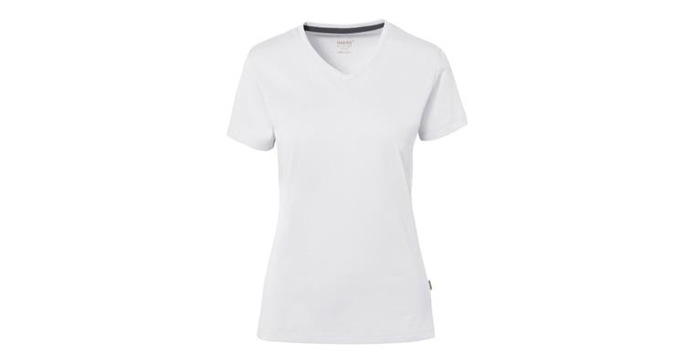 Ladies' V-shirt Cotton Tec white size L
