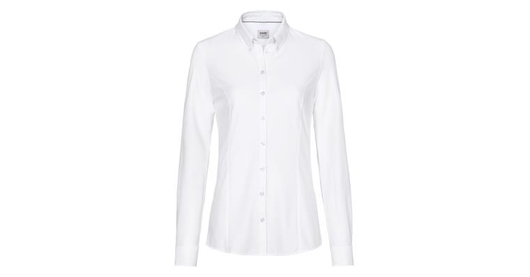 Langarm Stretch Bluse weiß Gr. M