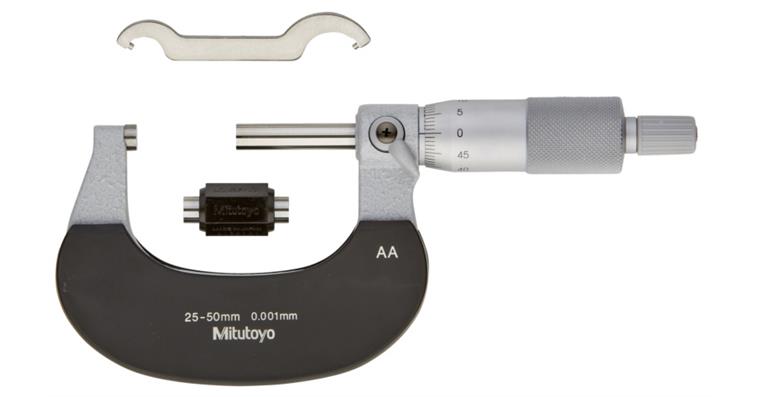 1001363195 Micrometer 0-25 mm thermally insulated 0.001 mm with ratchet