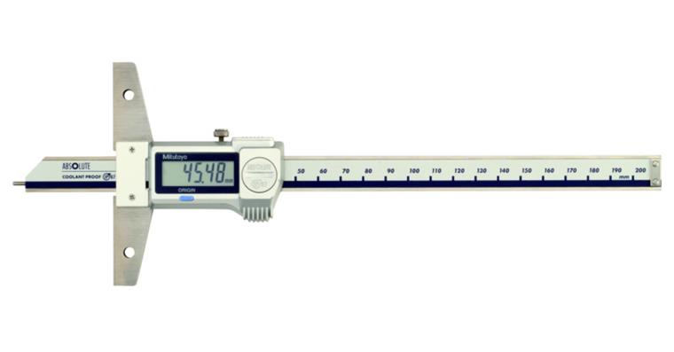 Digital-Tiefenmessschieber 0-200 mm IP67 mit Ø1,9 mm Pin