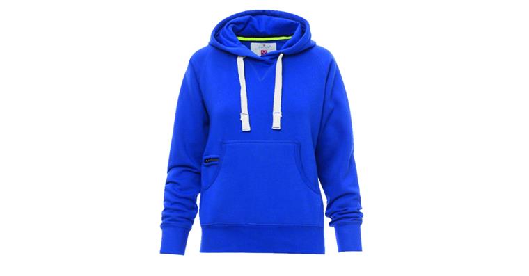 Damen Kapuzen-Shirt Atlanta royalblau Gr. S