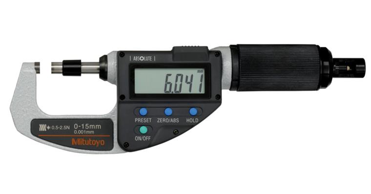 Mitutoyo Quickmike micrometer with adjustable measuring force 15-30 mm