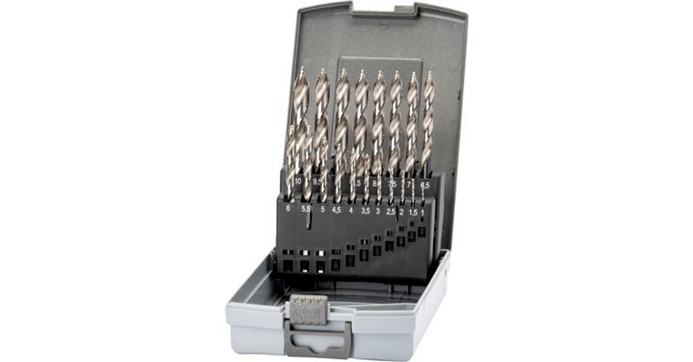 ATORN Spiralbohrer-Satz STEP DRILL Typ N HSS vaporisiert 1-10 mm 0,5 in Kassette