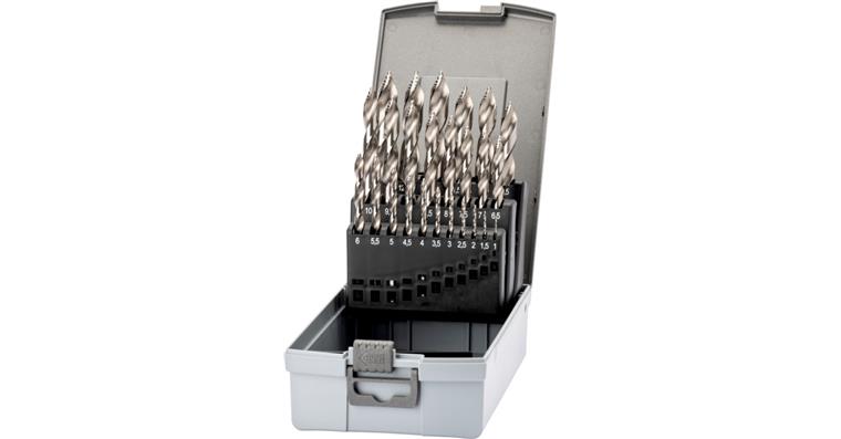 ATORN Spiralbohrer-Satz STEP DRILL Typ N HSS vaporisiert 1-13 mm 0,5 in Kassette