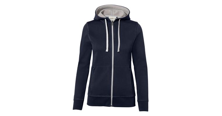 Women's hooded jacket bonded ink/silver size S