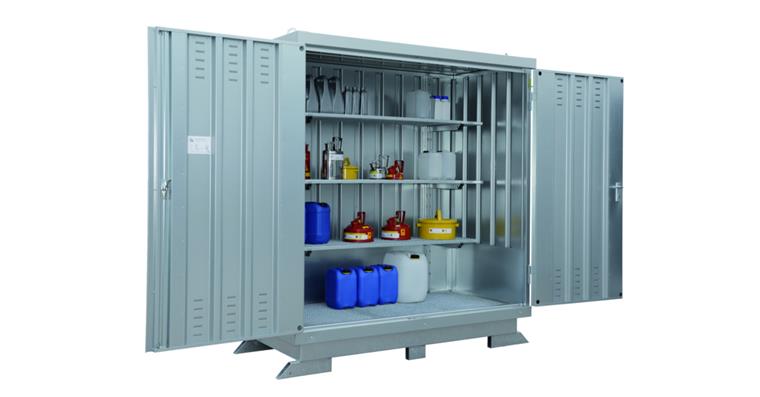 Safety warehouse W2,075xD1,075xH2,385 mm for substances hazardous to water