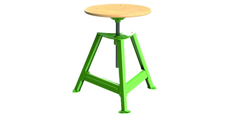 Workshop stool 3 legs height adjustable