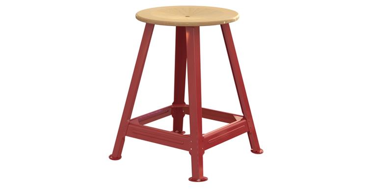 1082430202 LIZZARD WERKSTATT-HOCKER 4-BEIN GESTELL H500 MM RAL 3002