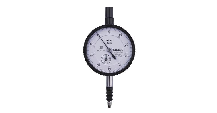 Messuhr metrisch 1 mm, 0,001mm, mit flacher Rückwand edelsteinge. IP64 2110AB-70