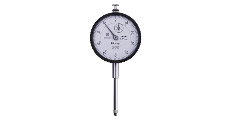 Messuhr metrisch 30 mm, 0,01mm, mit flacher Rückwand, edelsteingelagert, Stoßschutz