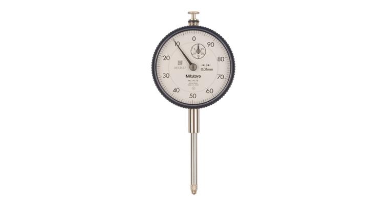 Messuhr metrisch 30 mm, 0,01mm, mit flacher Rückwand, Skalent. geg.Uhrzeigersinn